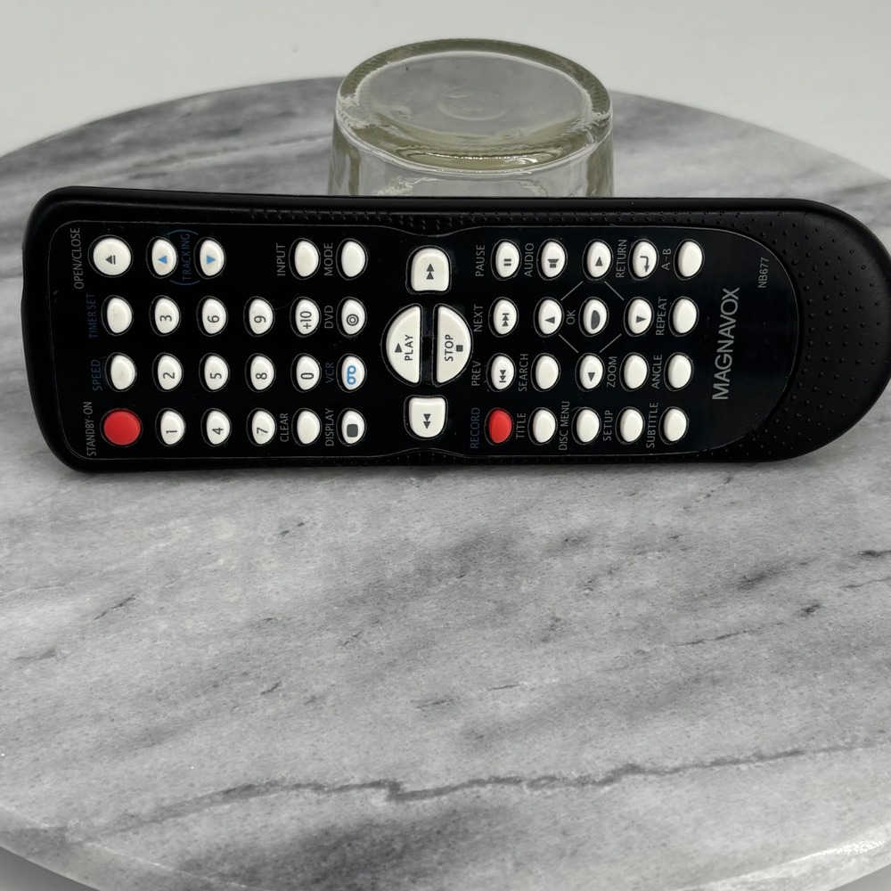 Magnavox Remote Control Black NB677 DVD VCR Combo Replacement